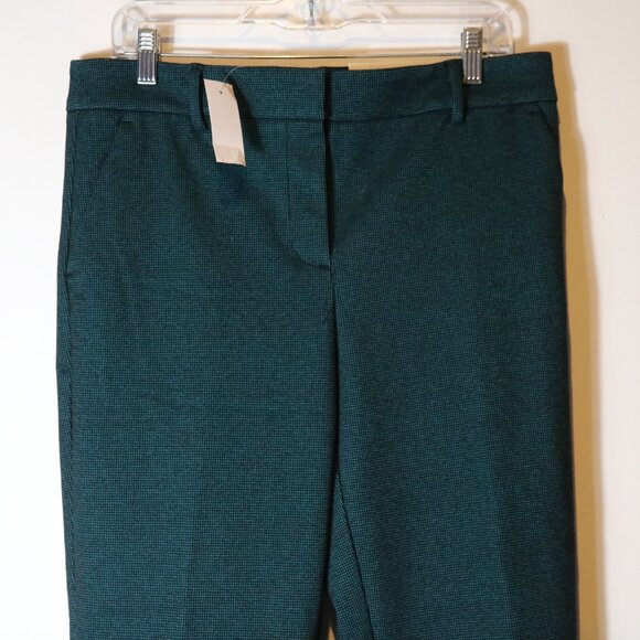 Loft Riviera Slim Trouser Pant Womens 10 Green Tween Straight Leg Work Office - Picture 2 of 6